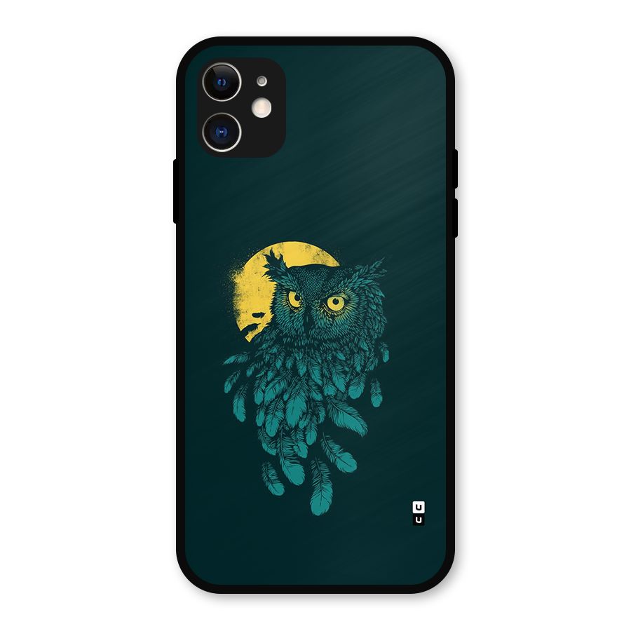 Green Owl Metal Back Case for iPhone 11
