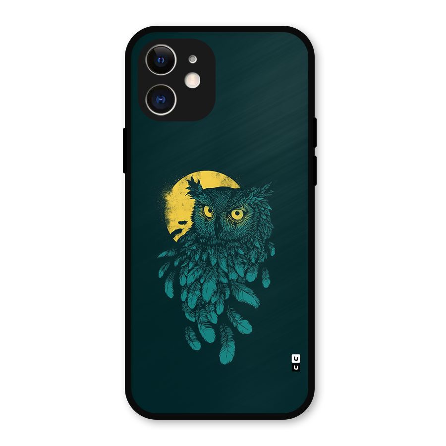 Green Owl Metal Back Case for iPhone 12