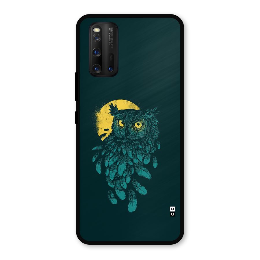 Green Owl Metal Back Case for iQOO 3