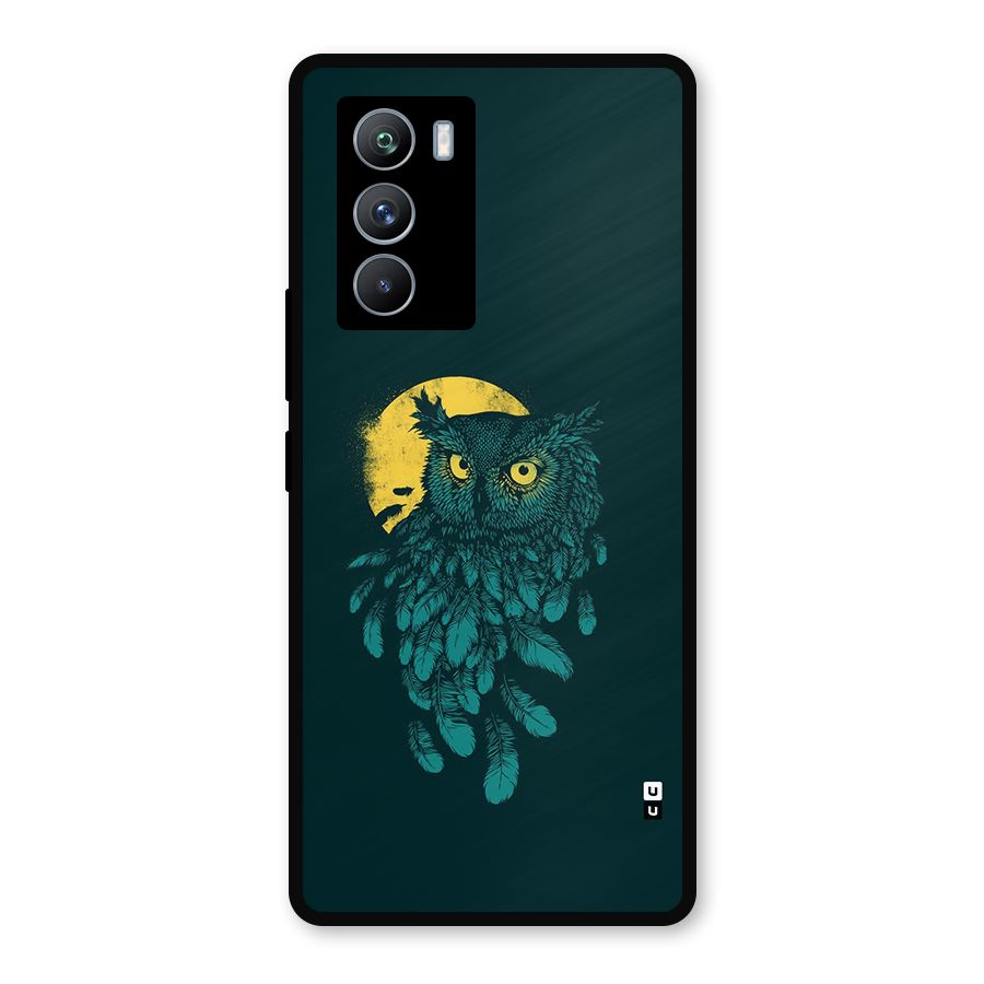 Green Owl Metal Back Case for iQOO 9 SE