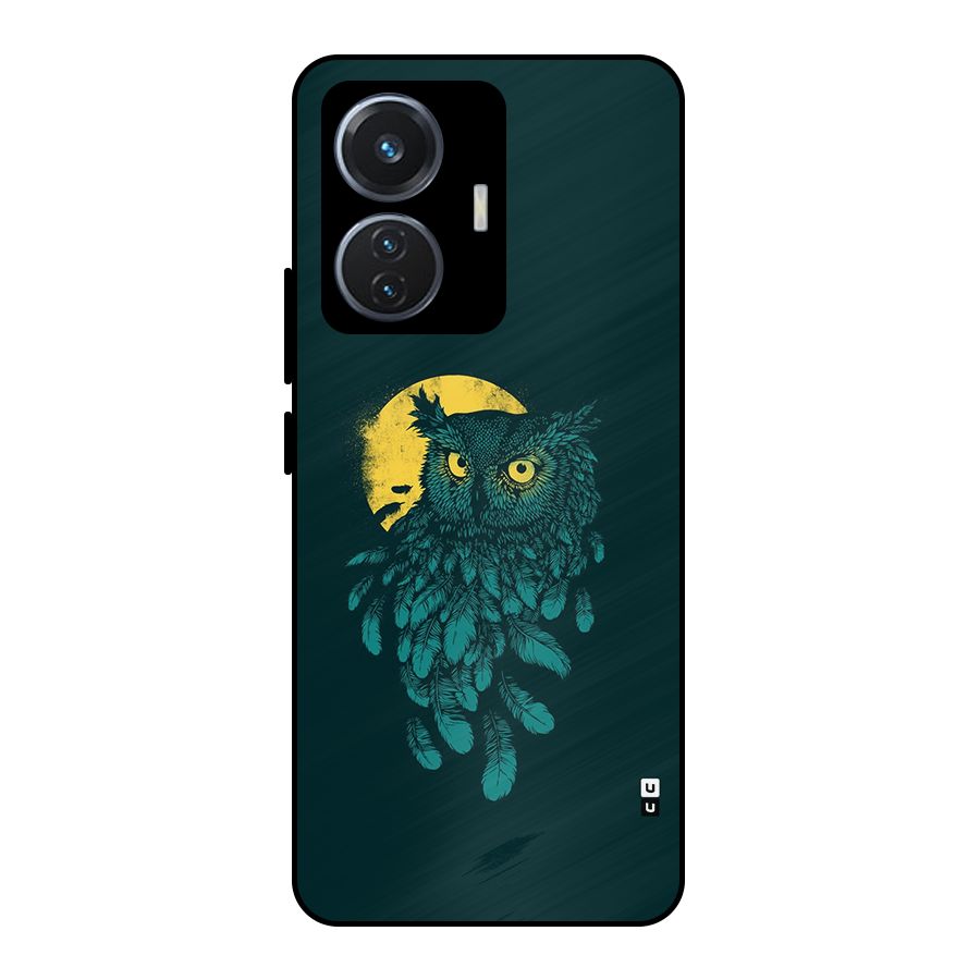 Green Owl Metal Back Case for iQOO Z6 44W