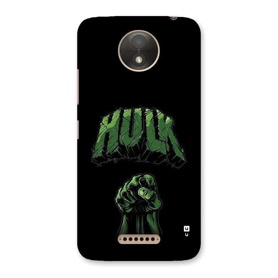 Green Punch Back Case for Moto C Plus