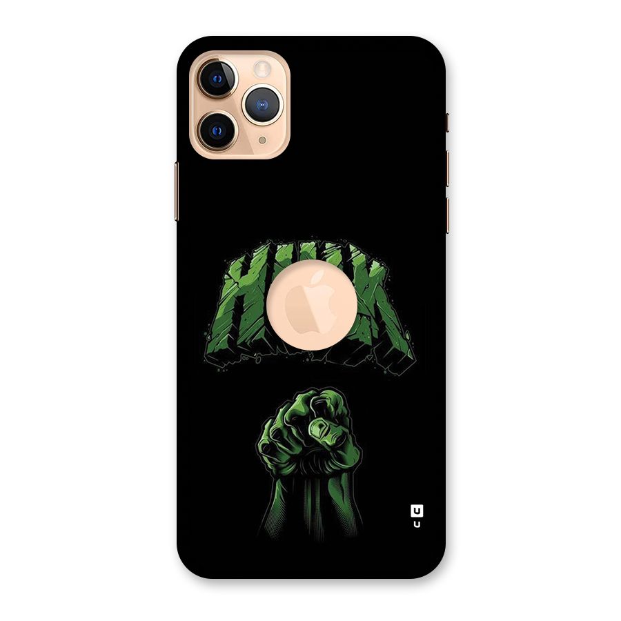 Green Punch Back Case for iPhone 11 Pro Max Logo Cut