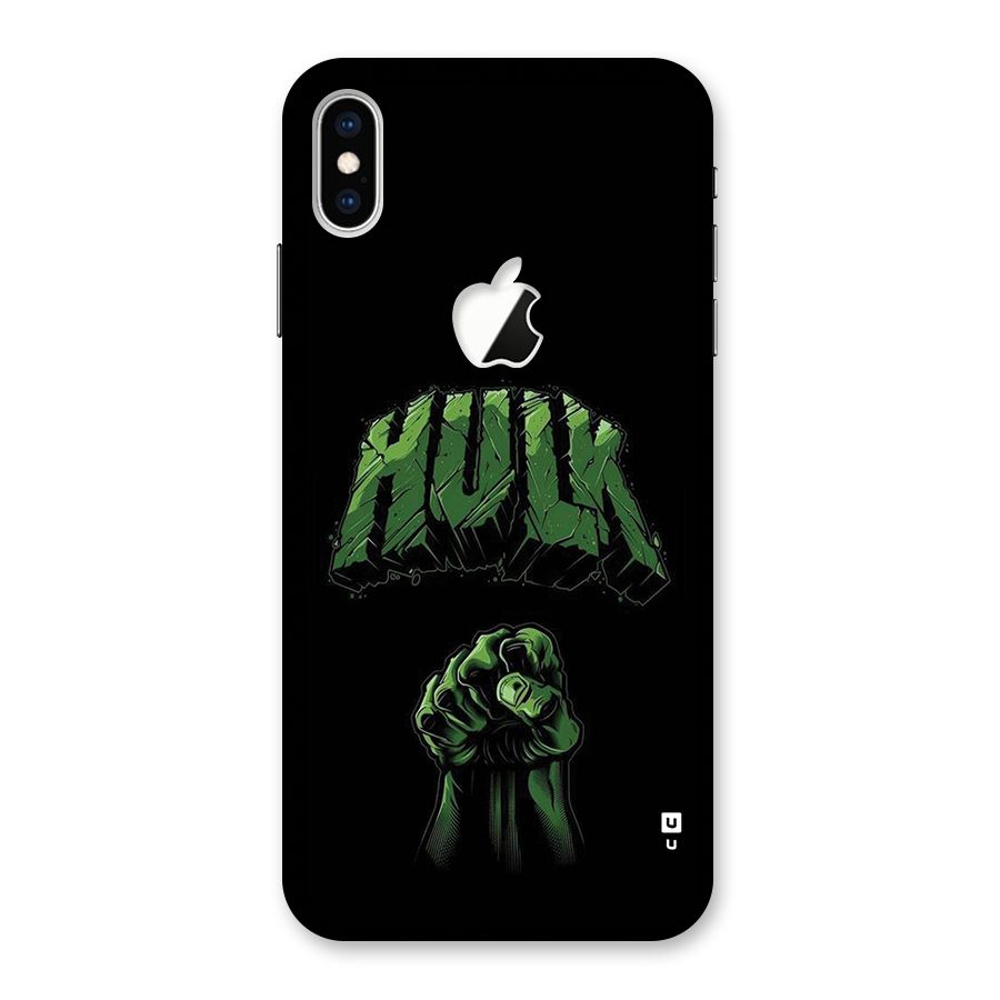 Green Punch Back Case for iPhone XS Max Apple Cut