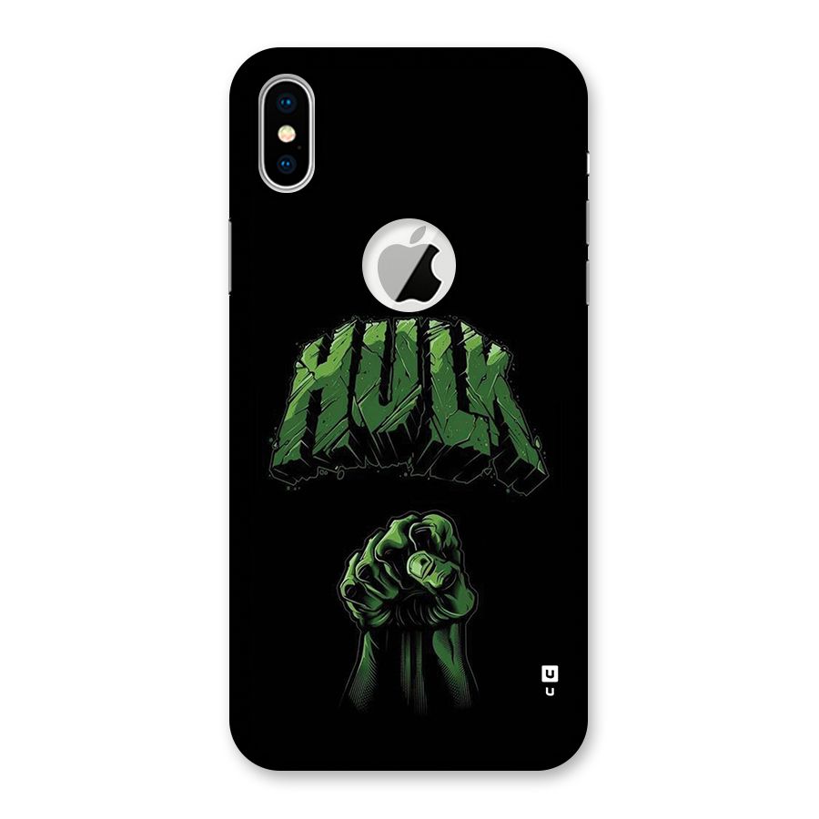 Green Punch Back Case for iPhone X Logo Cut