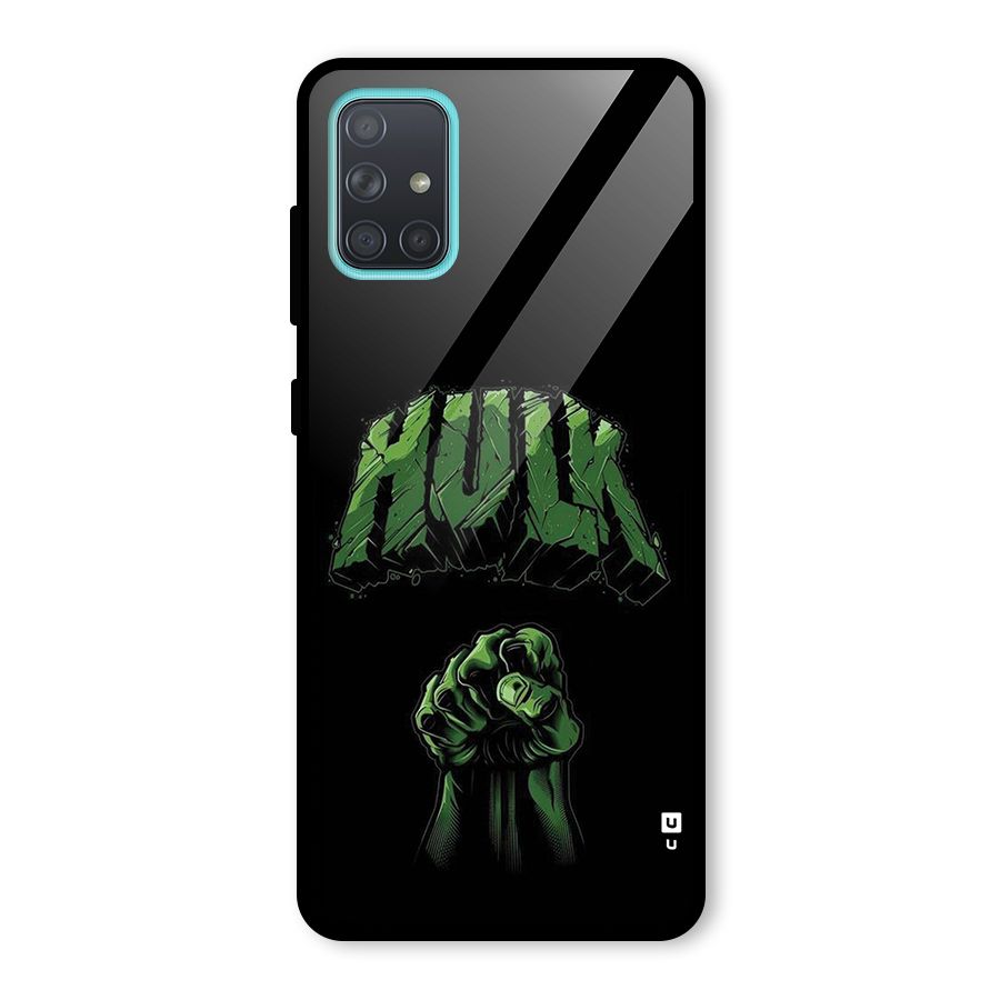 Green Punch Glass Back Case for Galaxy A71