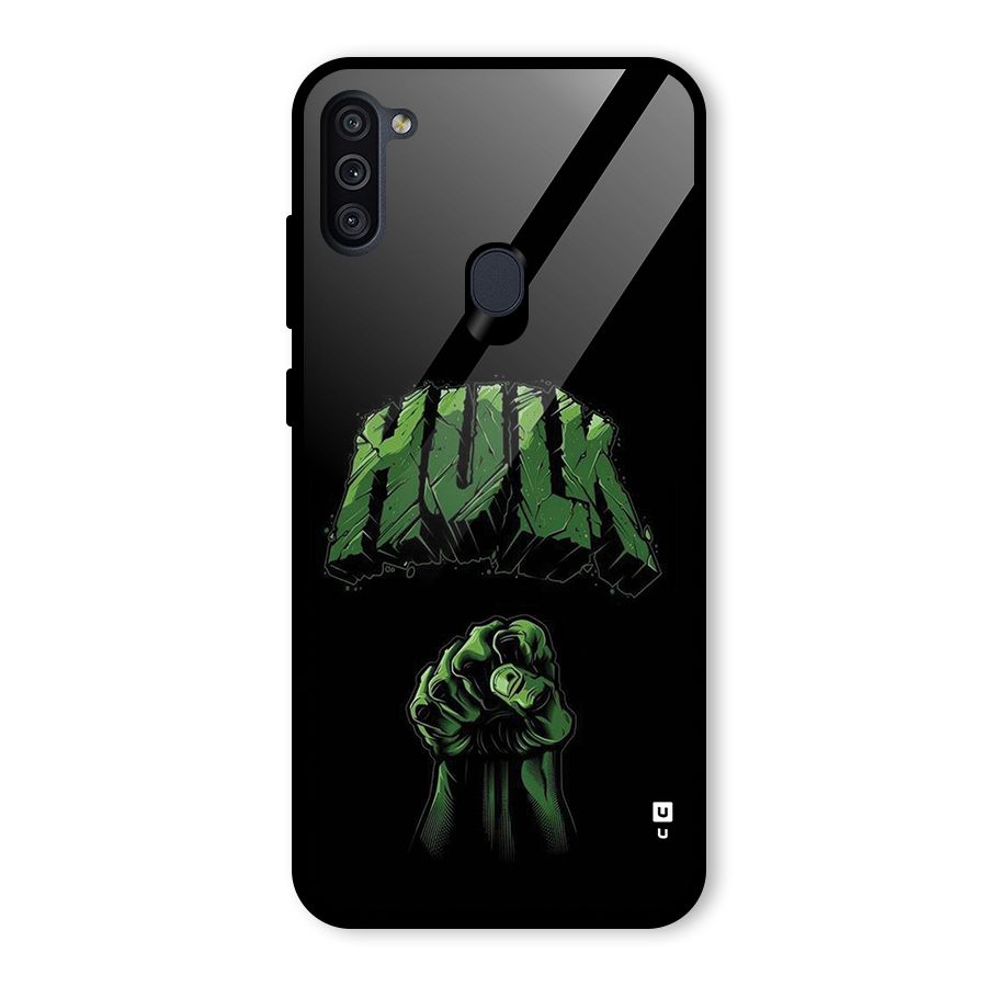 Green Punch Glass Back Case for Galaxy M11