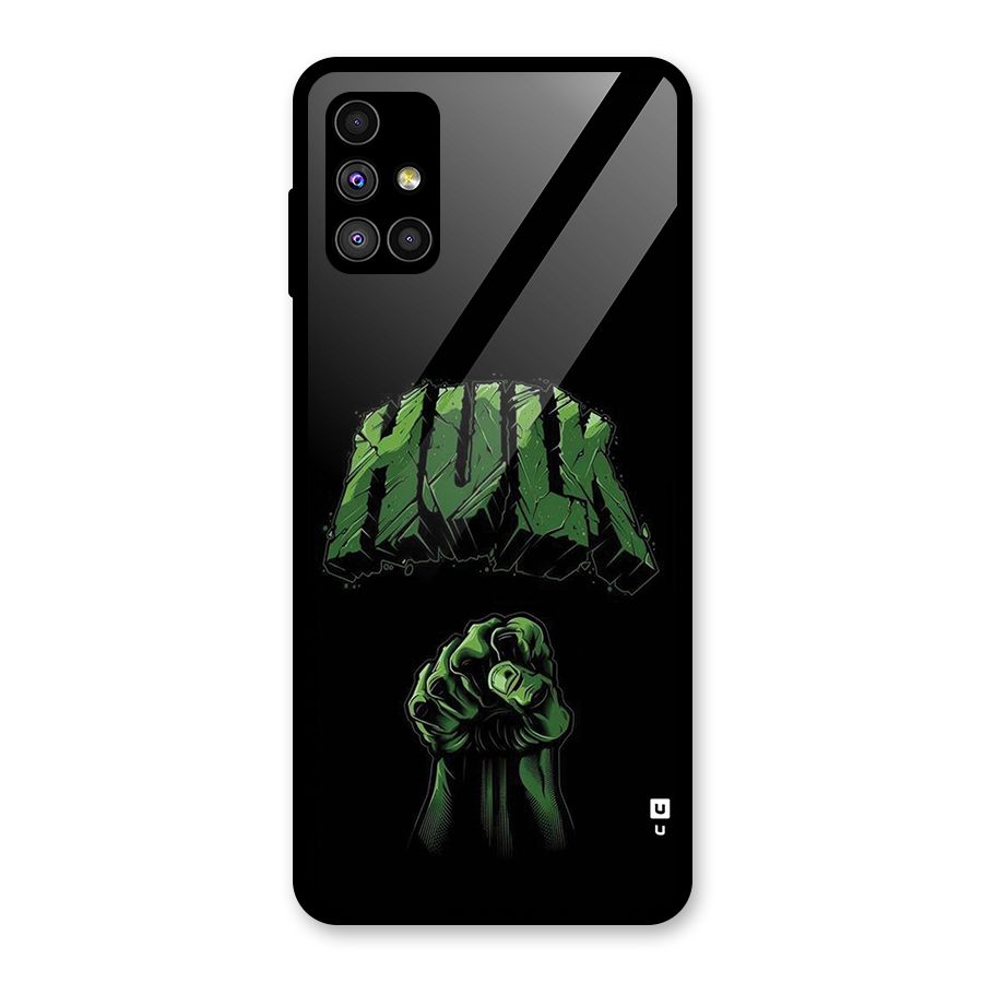 Green Punch Glass Back Case for Galaxy M51