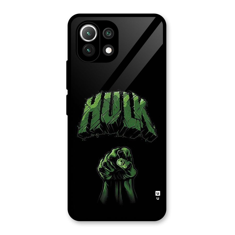 Green Punch Glass Back Case for Mi 11 Lite NE 5G