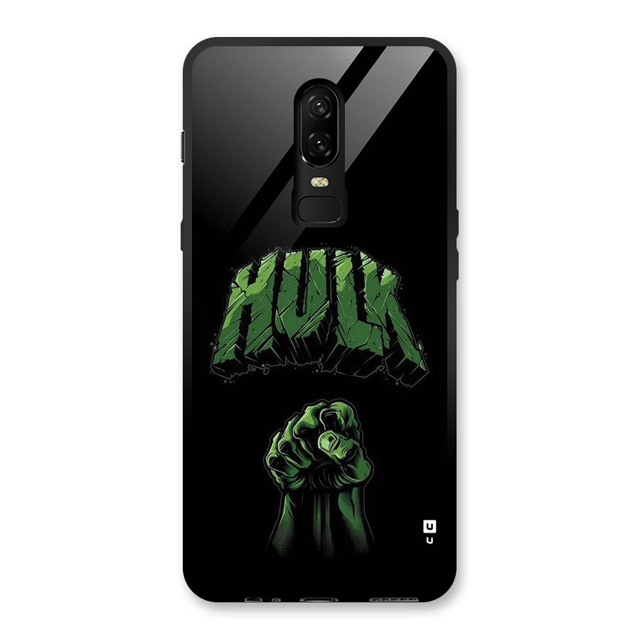 Green Punch Glass Back Case for OnePlus 6