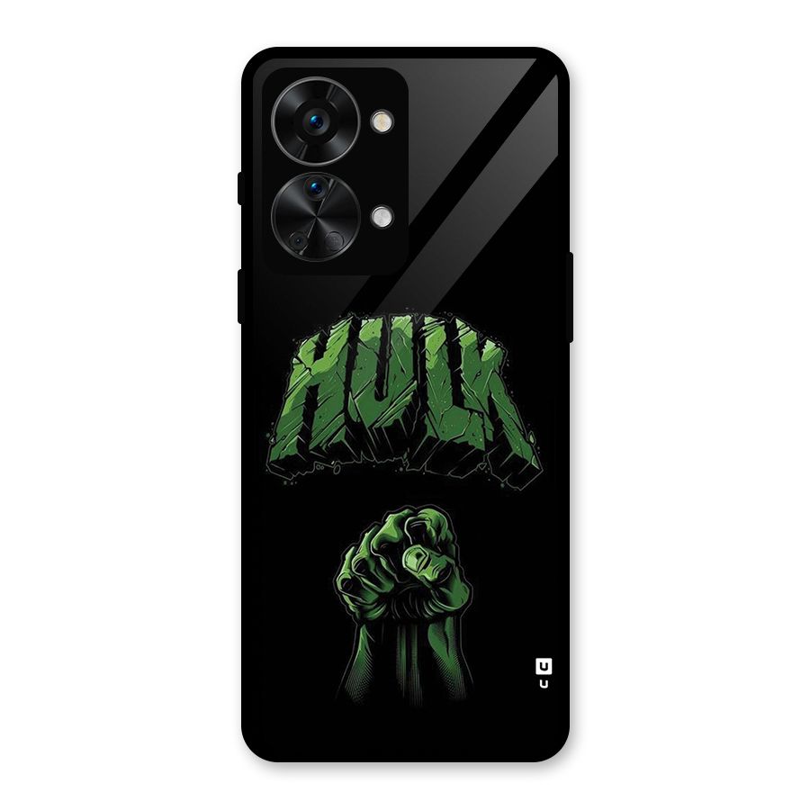 Green Punch Glass Back Case for OnePlus Nord 2T