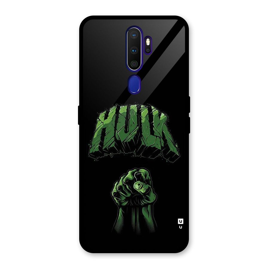 Green Punch Glass Back Case for Oppo A9 (2020)