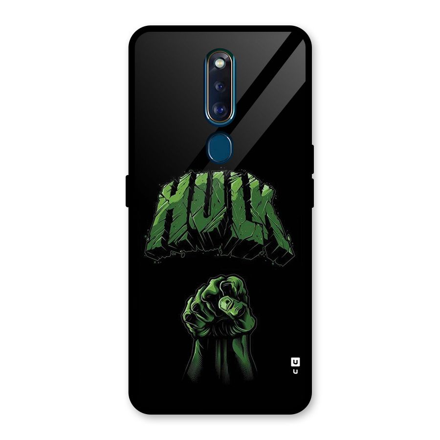 Green Punch Glass Back Case for Oppo F11 Pro