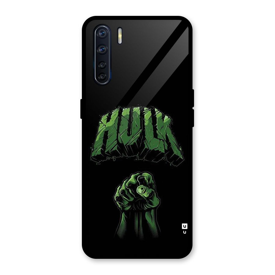Green Punch Glass Back Case for Oppo F15