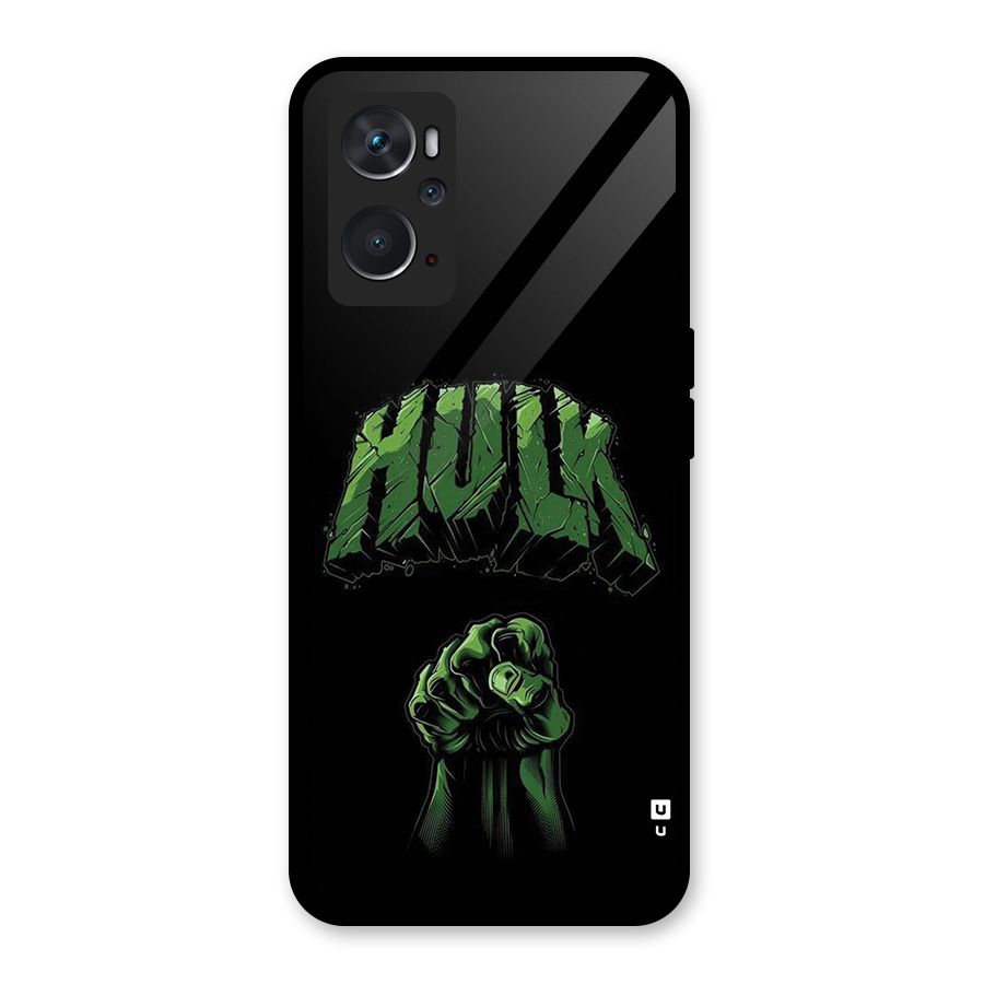 Green Punch Glass Back Case for Oppo K10 4G