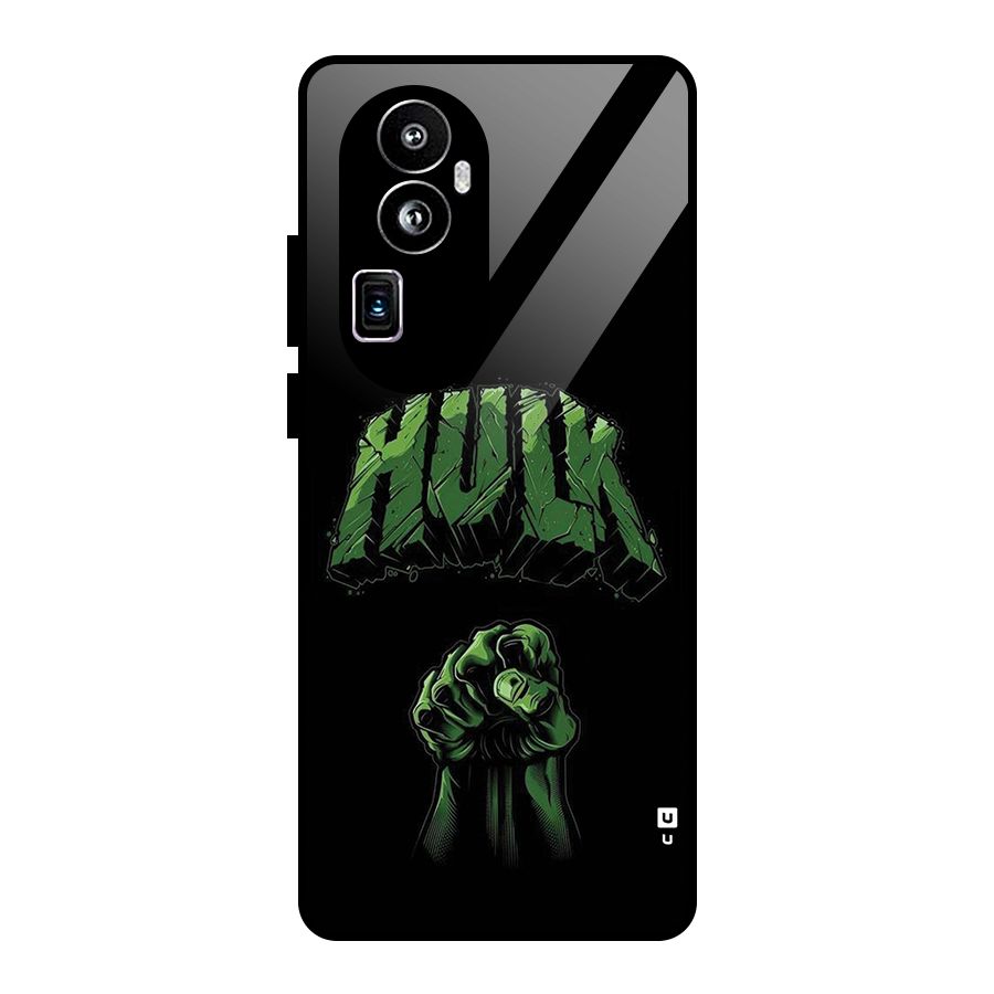 Green Punch Glass Back Case for Oppo Reno10 Pro Plus