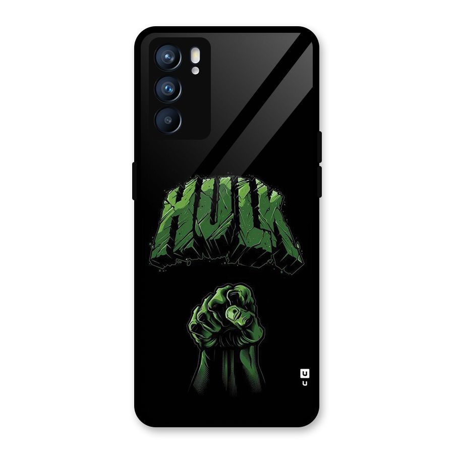 Green Punch Glass Back Case for Oppo Reno6 5G