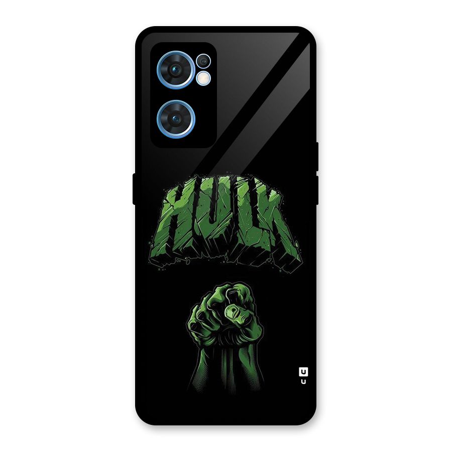 Green Punch Glass Back Case for Oppo Reno7 5G