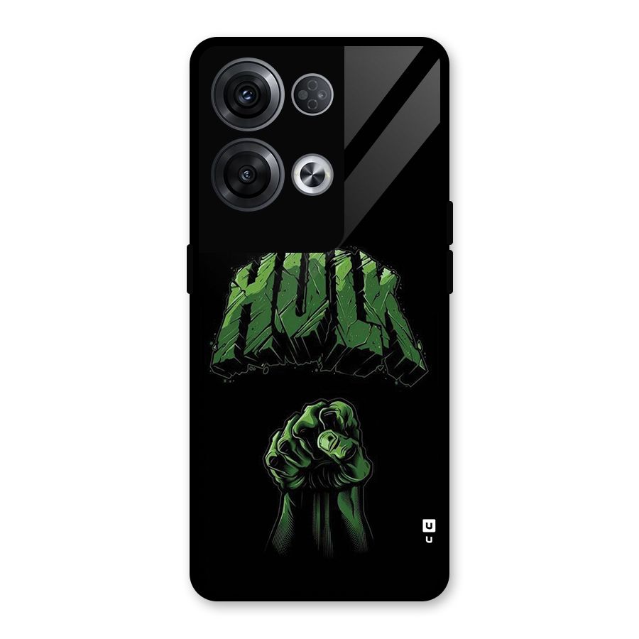 Green Punch Glass Back Case for Oppo Reno8 Pro 5G