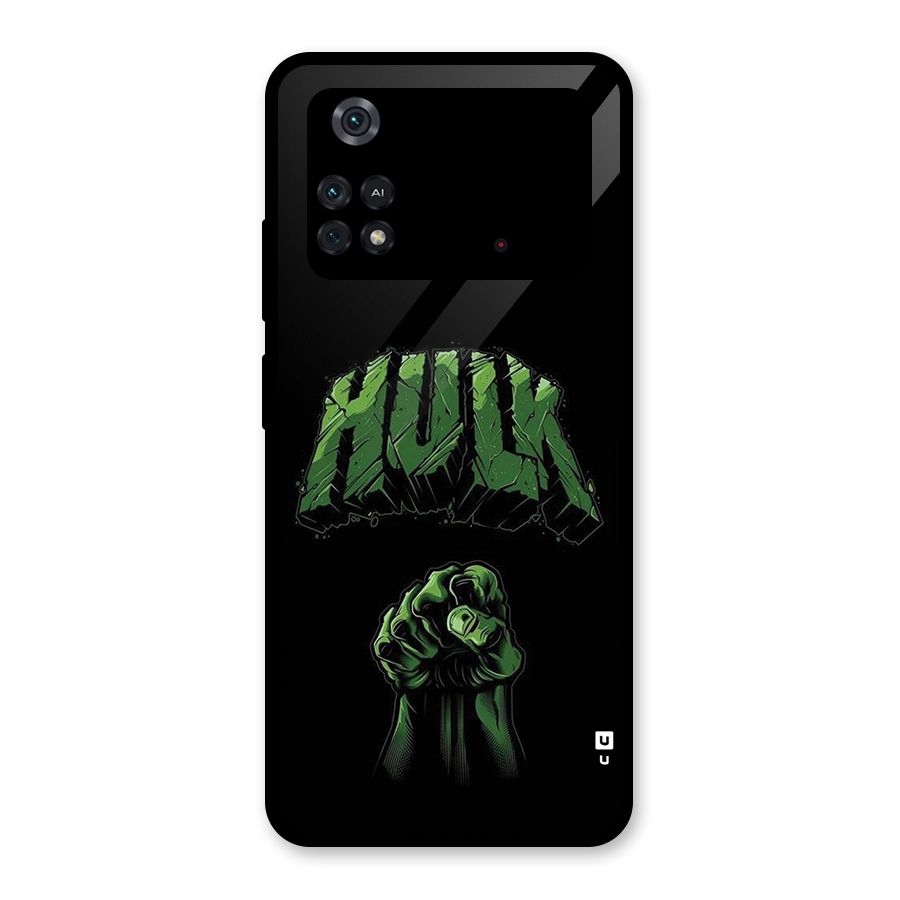 Green Punch Glass Back Case for Poco M4 Pro 4G