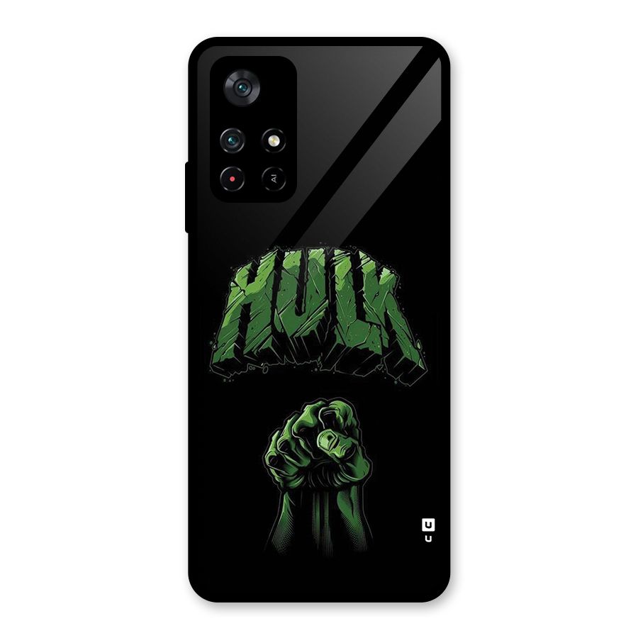 Green Punch Glass Back Case for Poco M4 Pro 5G