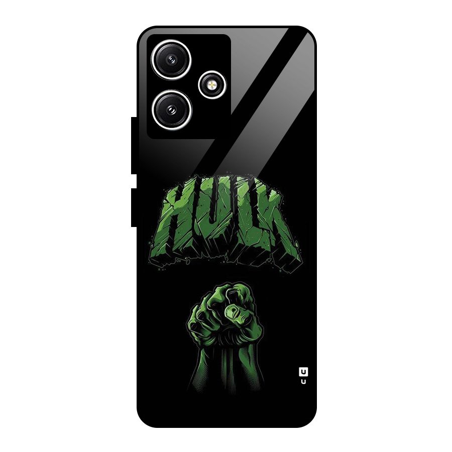 Green Punch Glass Back Case for Poco M6 Pro
