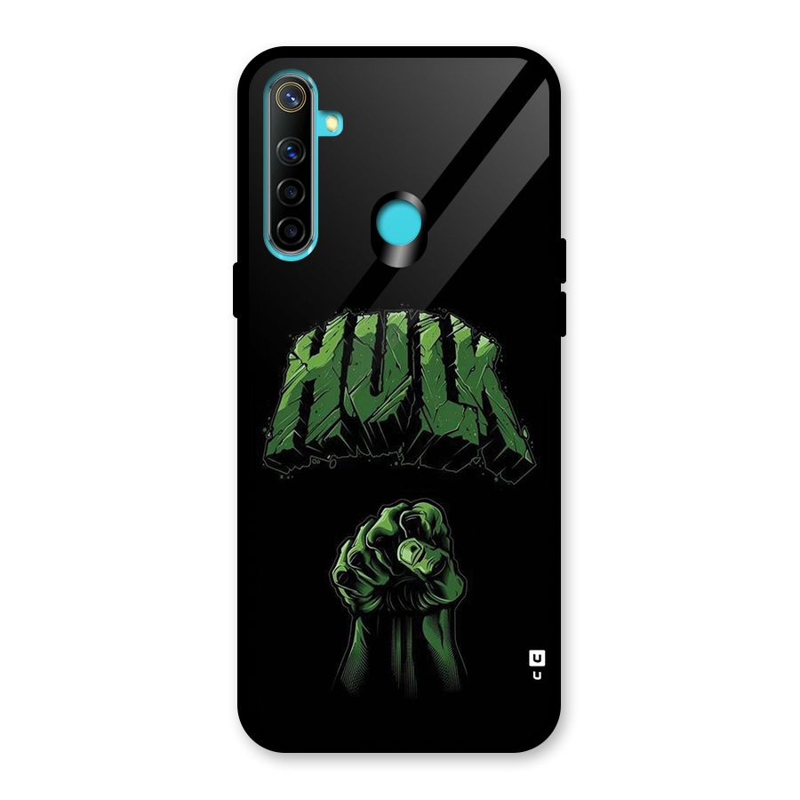 Green Punch Glass Back Case for Realme 5i