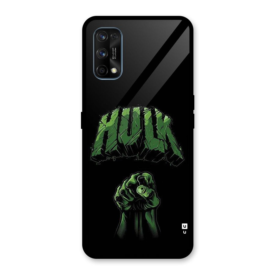 Green Punch Glass Back Case for Realme 7 Pro