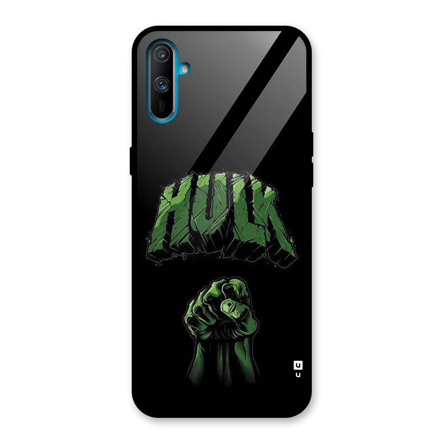 Green Punch Glass Back Case for Realme C3