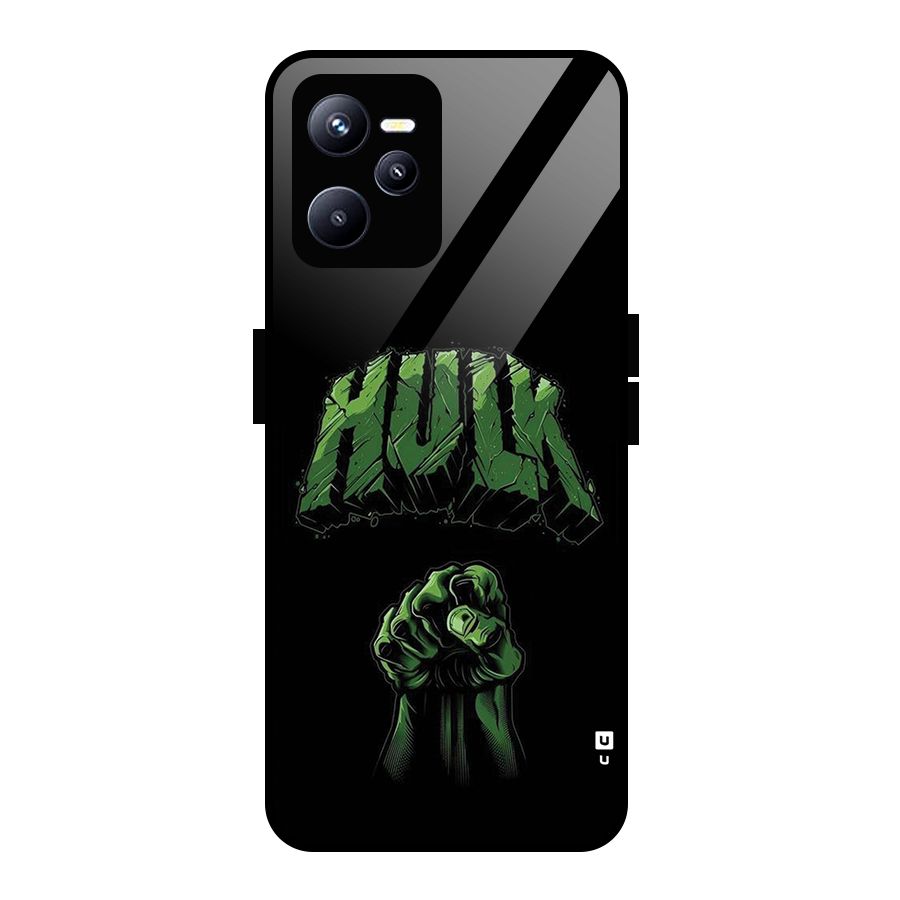 Green Punch Glass Back Case for Realme C35