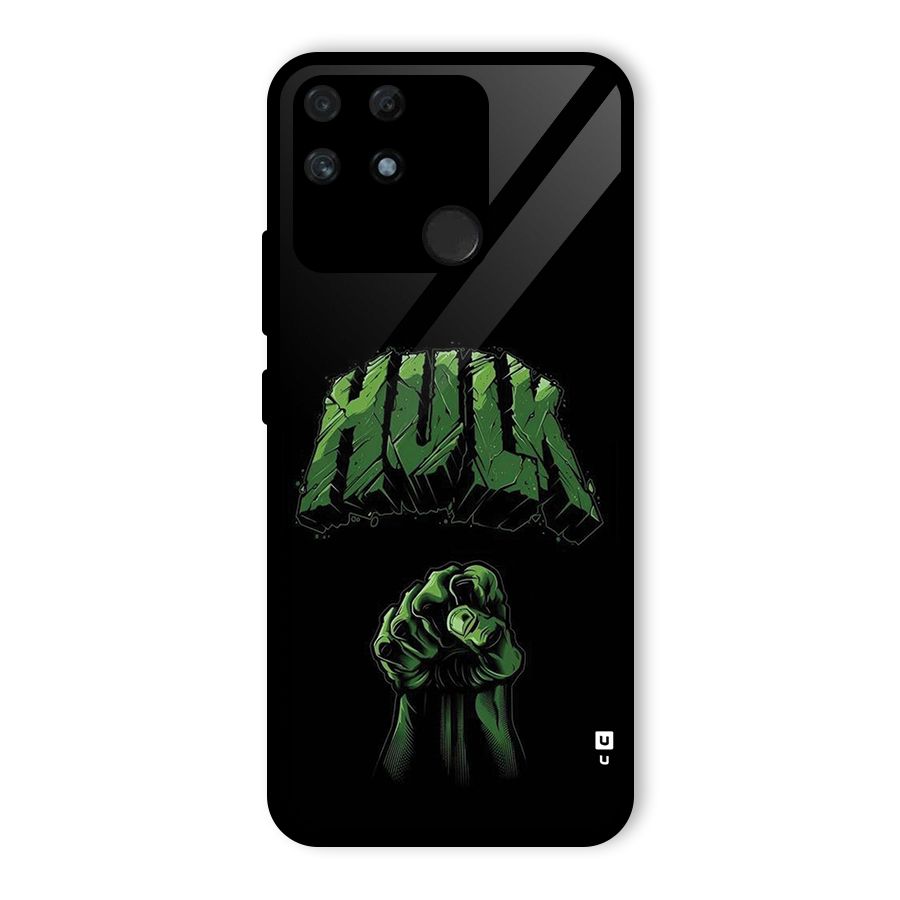 Green Punch Glass Back Case for Realme Narzo 50A