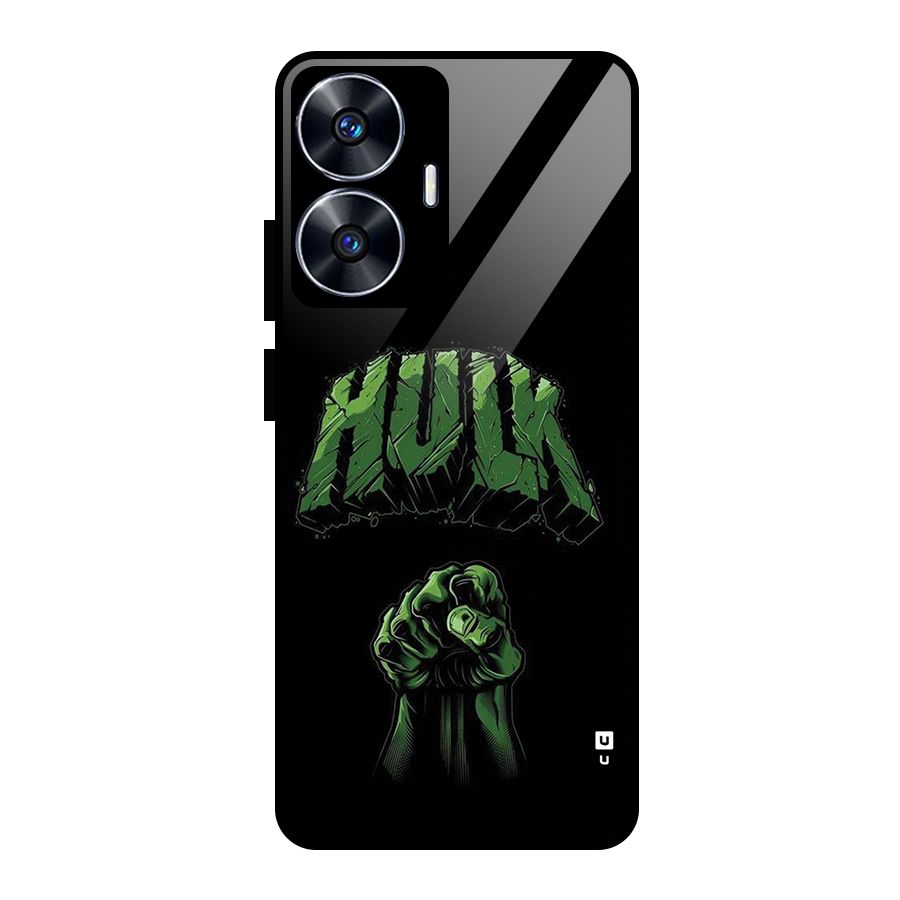 Green Punch Glass Back Case for Realme Narzo N55