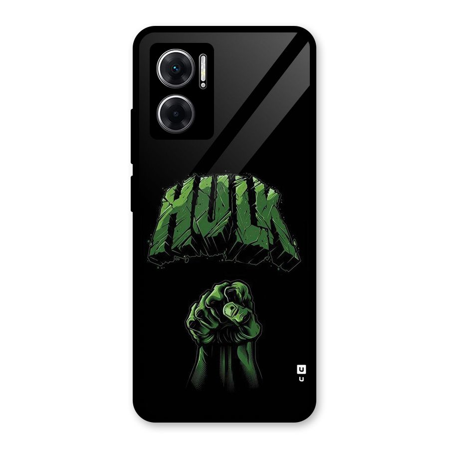 Green Punch Glass Back Case for Redmi 11 Prime 5G