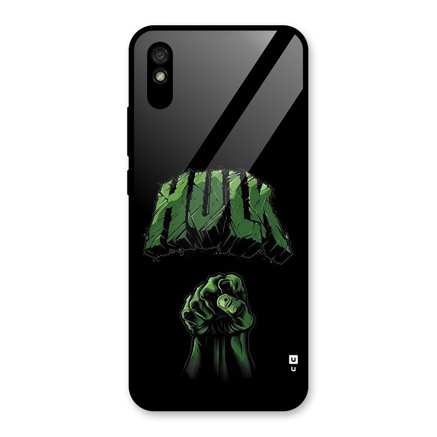 Green Punch Glass Back Case for Redmi 9i