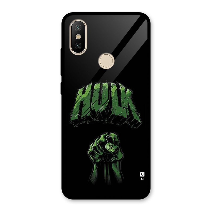 Green Punch Glass Back Case for Redmi A2