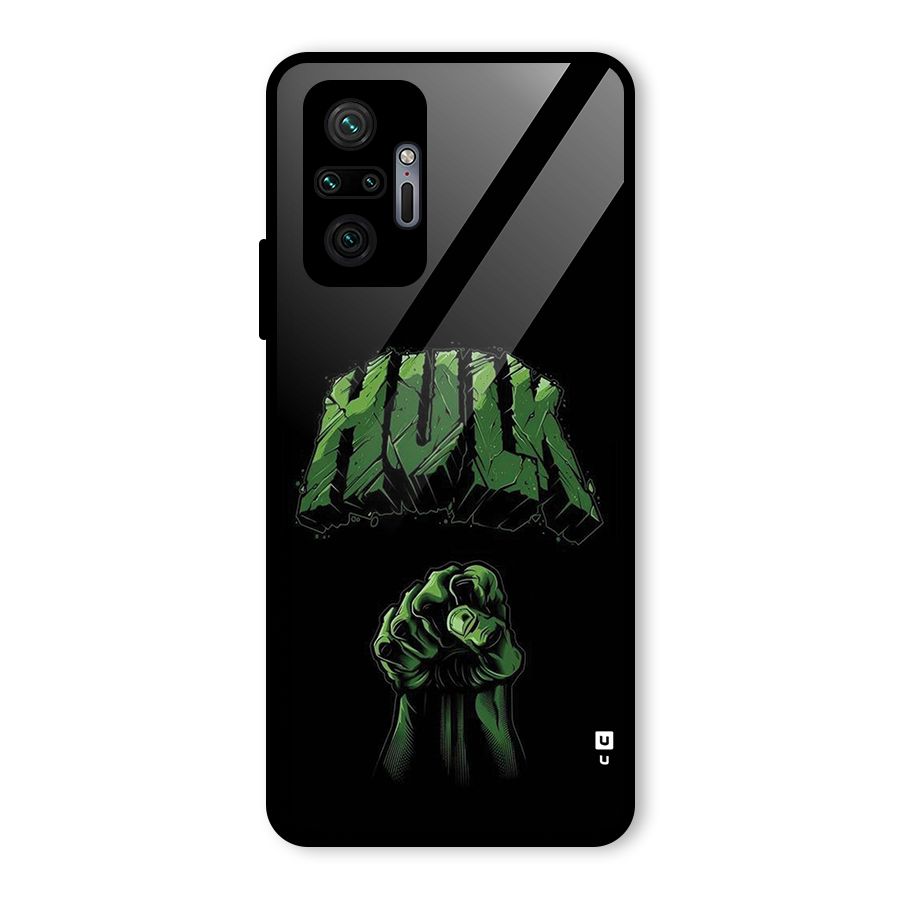 Green Punch Glass Back Case for Redmi Note 10 Pro