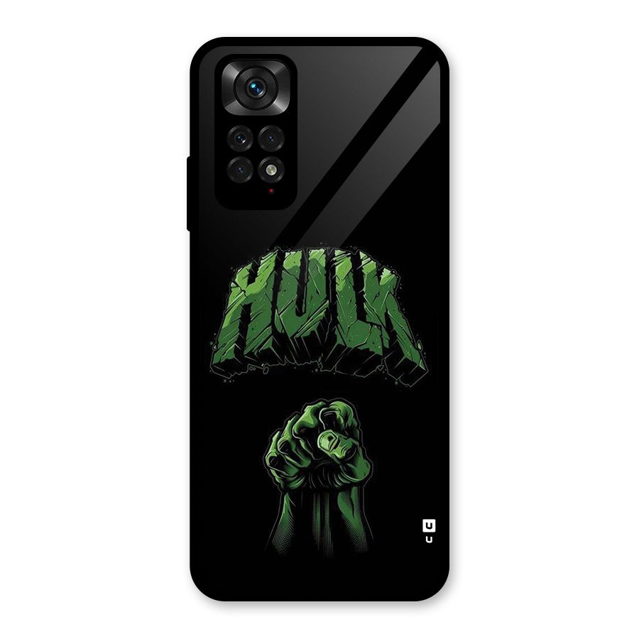 Green Punch Glass Back Case for Redmi Note 11S