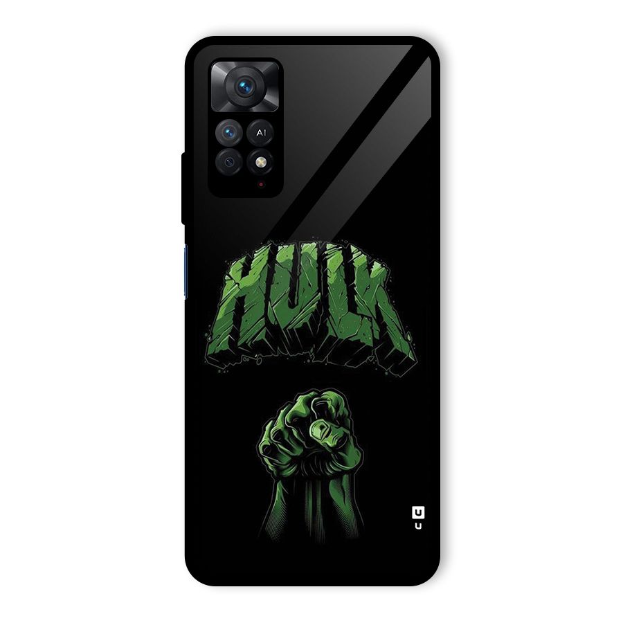 Green Punch Glass Back Case for Redmi Note 11 Pro Plus 5G