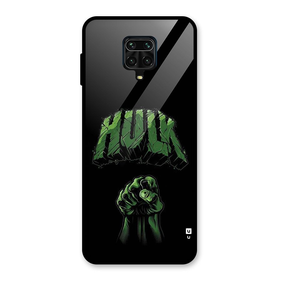 Green Punch Glass Back Case for Redmi Note 9 Pro Max