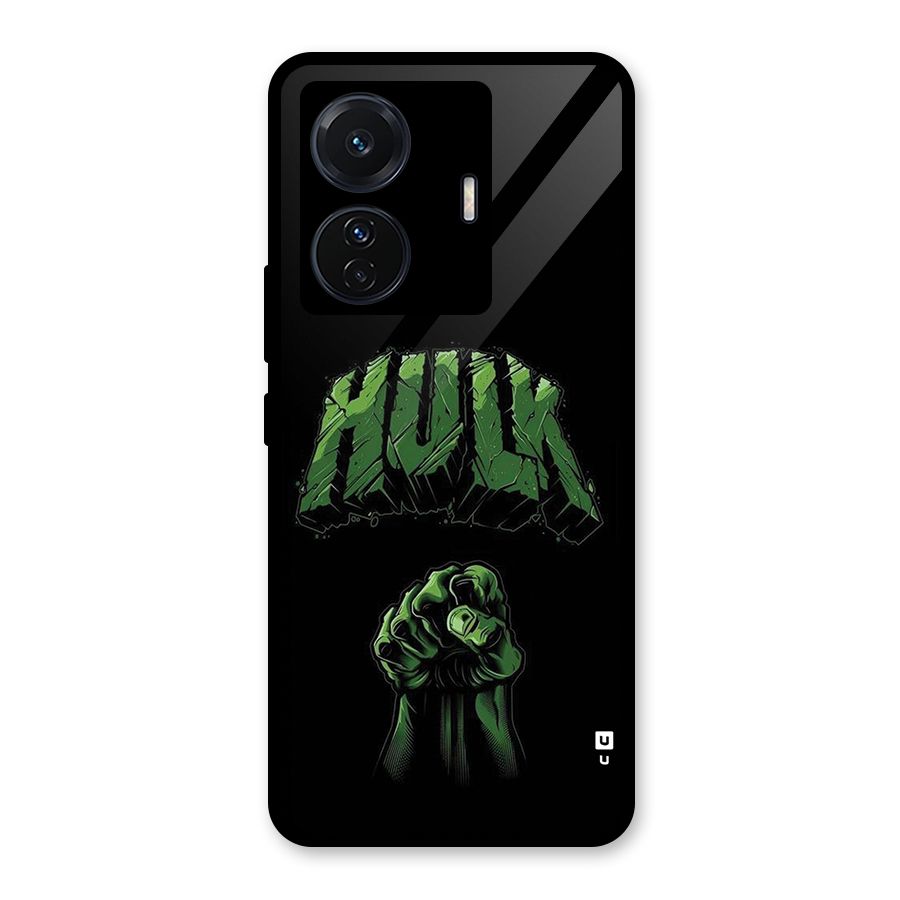 Green Punch Glass Back Case for Vivo T1 Pro