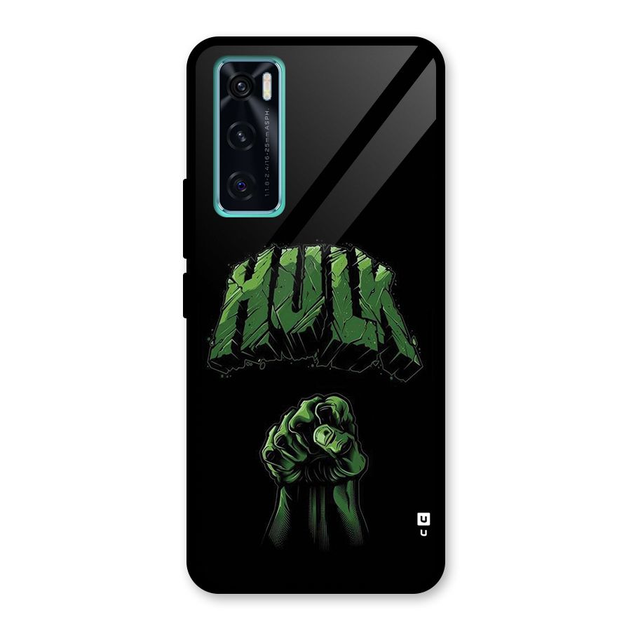 Green Punch Glass Back Case for Vivo V20 SE
