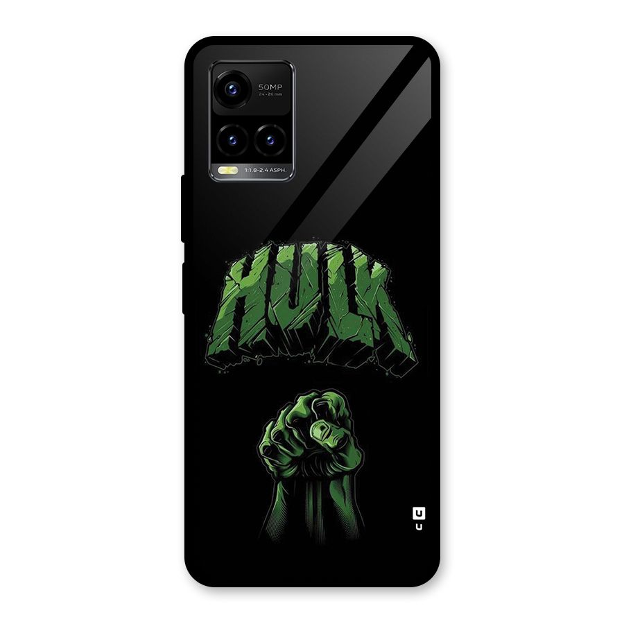 Green Punch Glass Back Case for Vivo Y21G