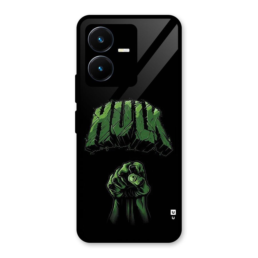 Green Punch Glass Back Case for Vivo Y22s