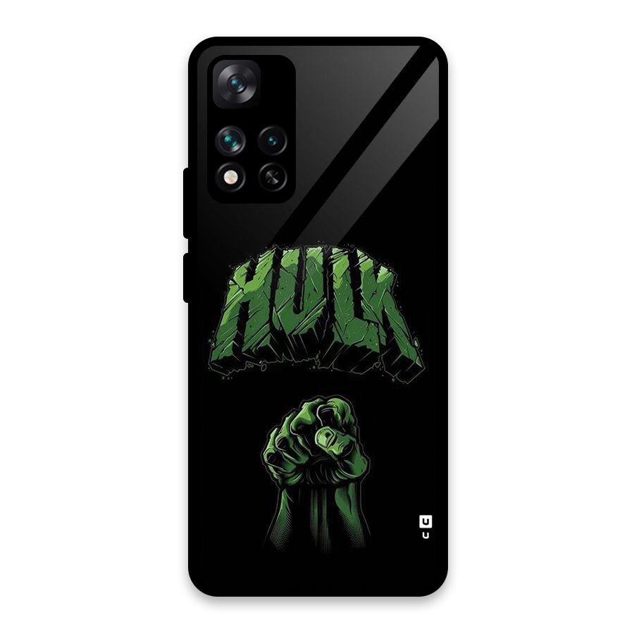 Green Punch Glass Back Case for Xiaomi 11i 5G