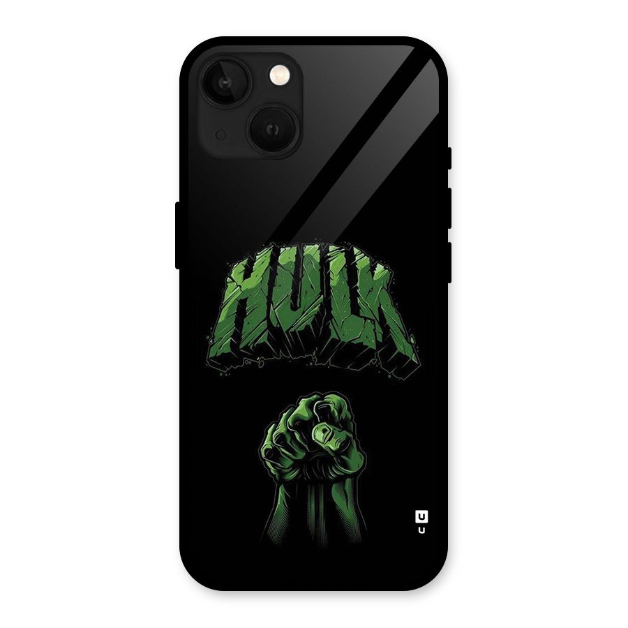Green Punch Glass Back Case for iPhone 13