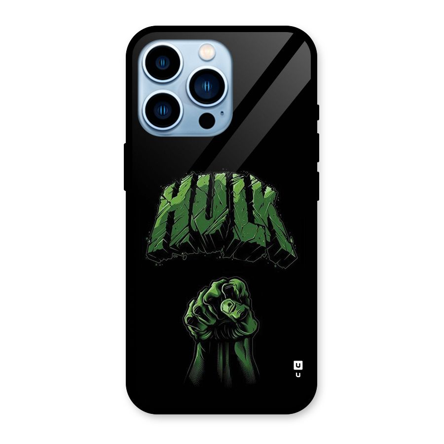 Green Punch Glass Back Case for iPhone 13 Pro