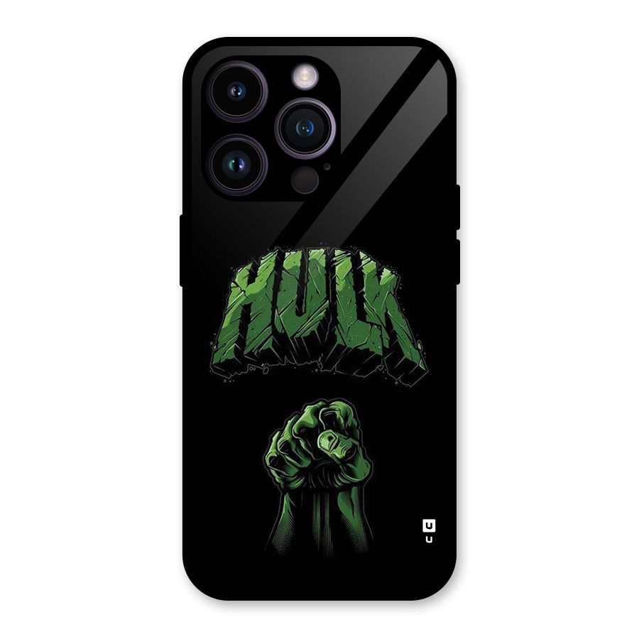 Green Punch Glass Back Case for iPhone 14 Pro
