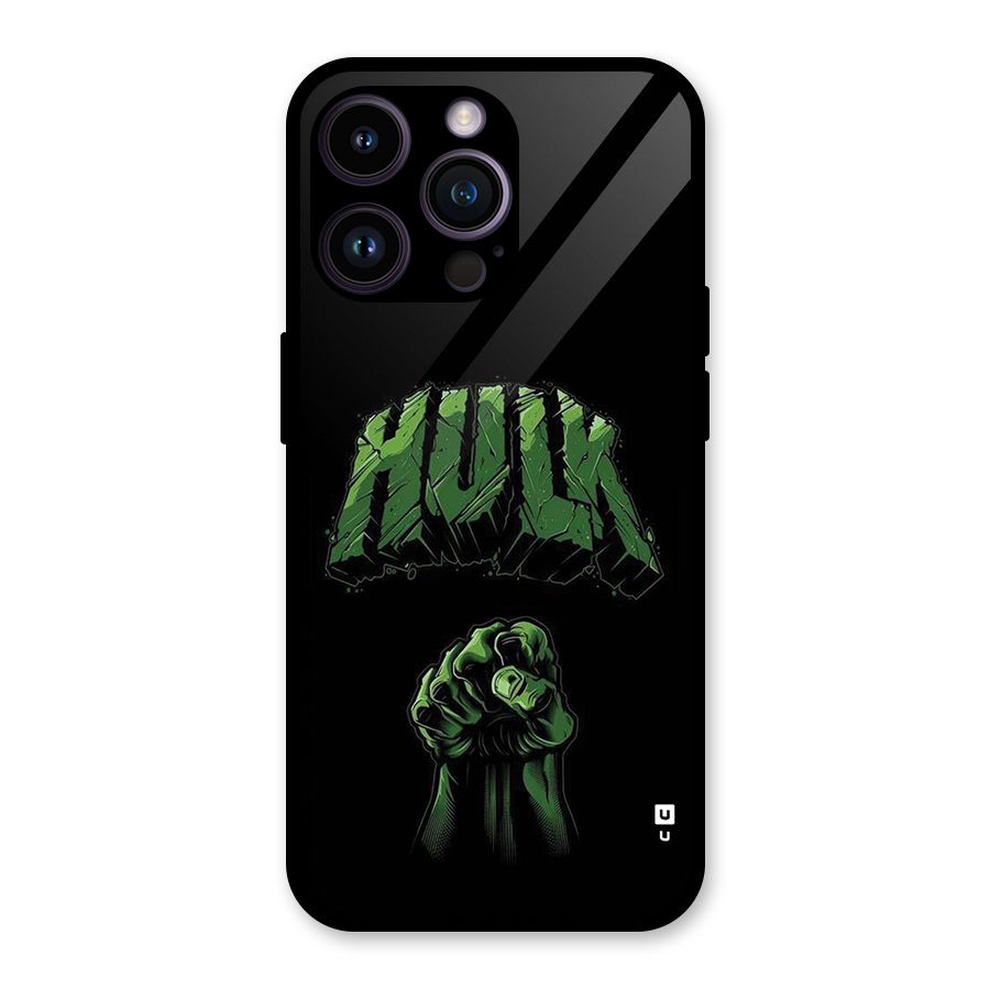 Green Punch Glass Back Case for iPhone 14 Pro Max