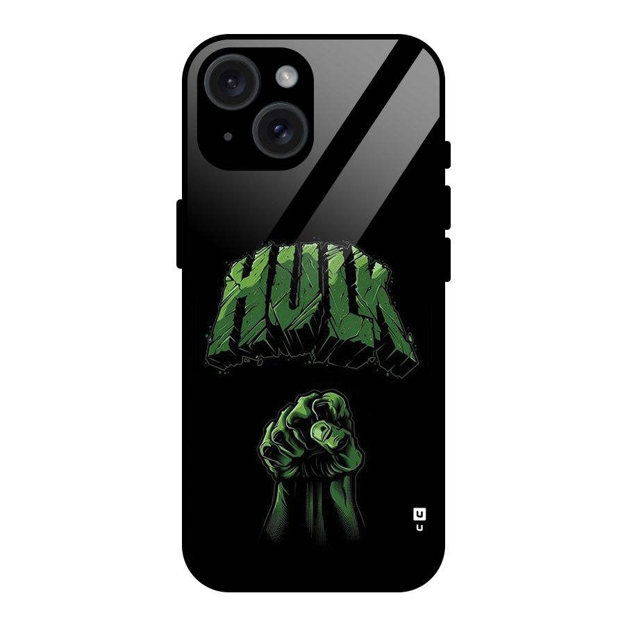 Green Punch Glass Back Case for iPhone 15
