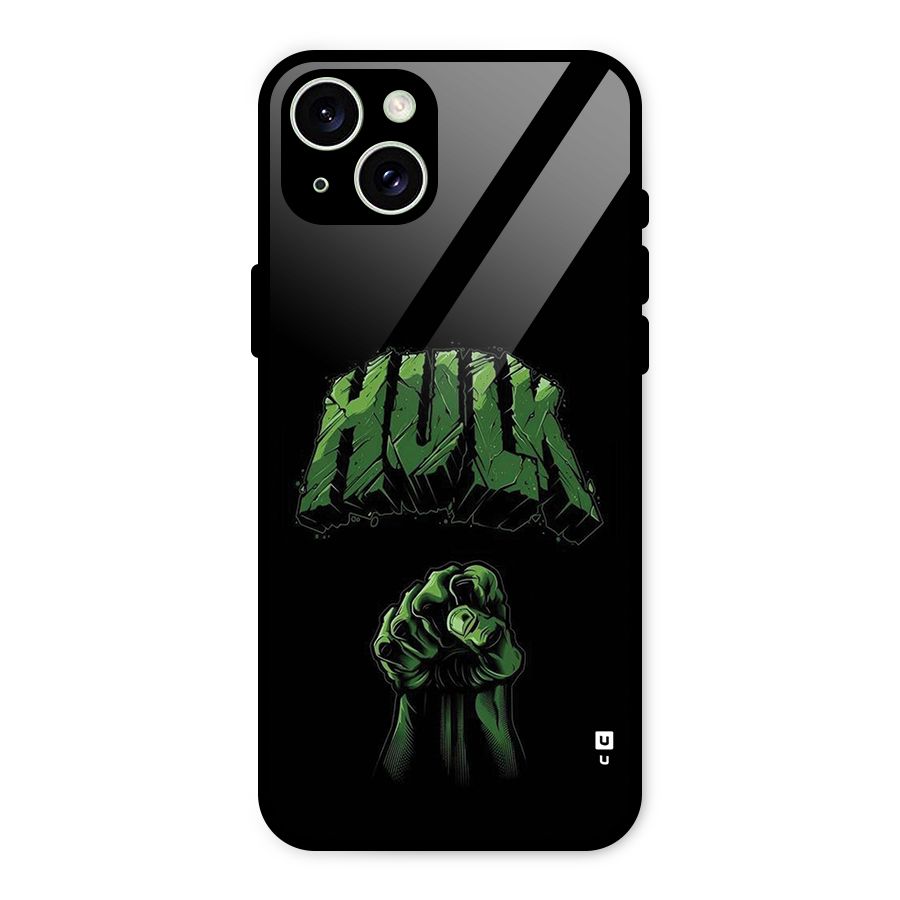 Green Punch Glass Back Case for iPhone 15 Plus